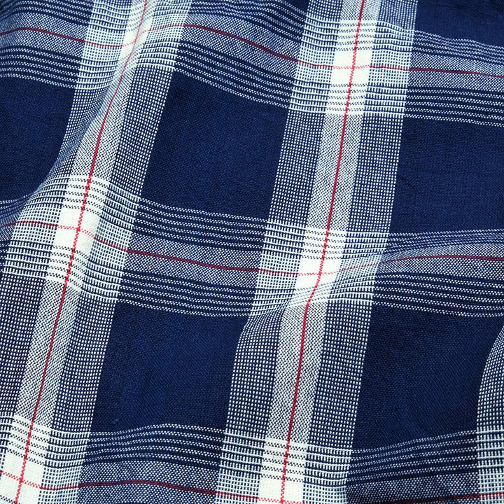 BLUE BLUE<br>Indigo Plaid Work Shirt<br>700080969