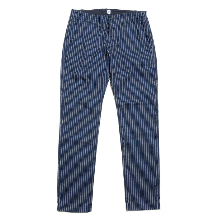 pure blue japan<br>Curved Pockets Trousers Pinstripe<br>1162-1