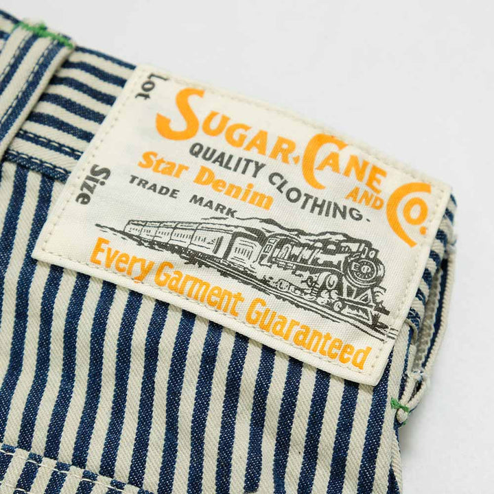 SUGAR CANE<br>11oz.HICKORY STRIPE WORK PANTS<br>SC41823