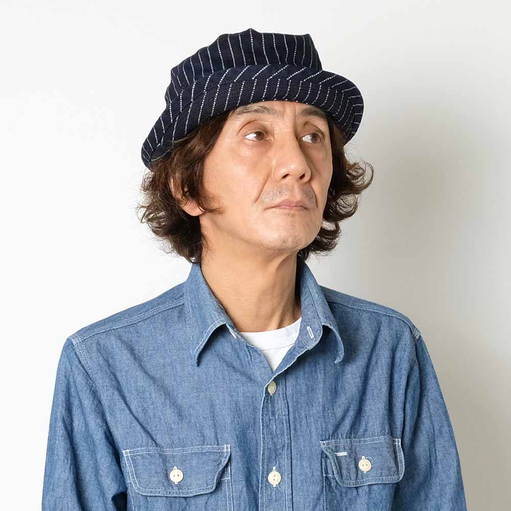 SUGAR CANE WABASH STRIPE PORKPIE HAT SC02467SUGAR CANE WABASH STRIPE PORKPIE HAT SC02467