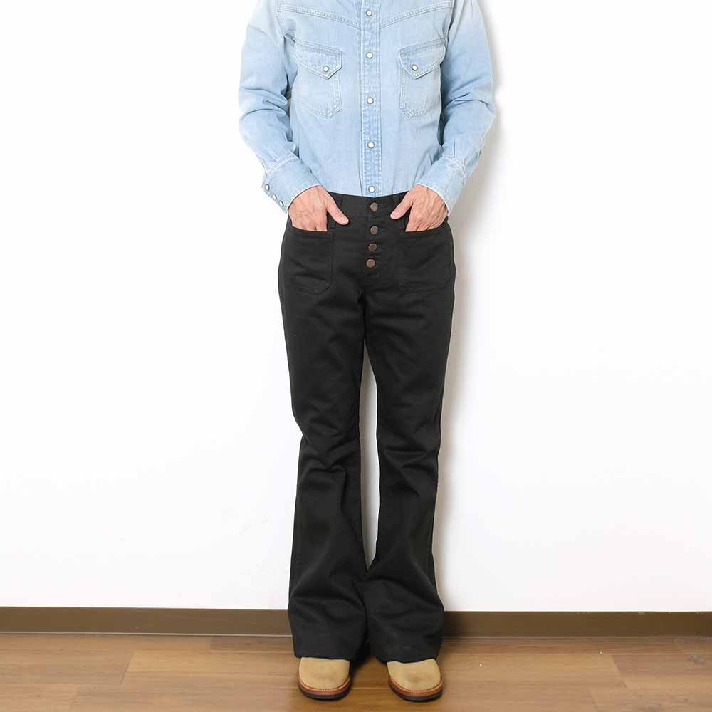 BIG JOHN - BUTTON UP BELL BOTTOM BLACK - MH402B-61A