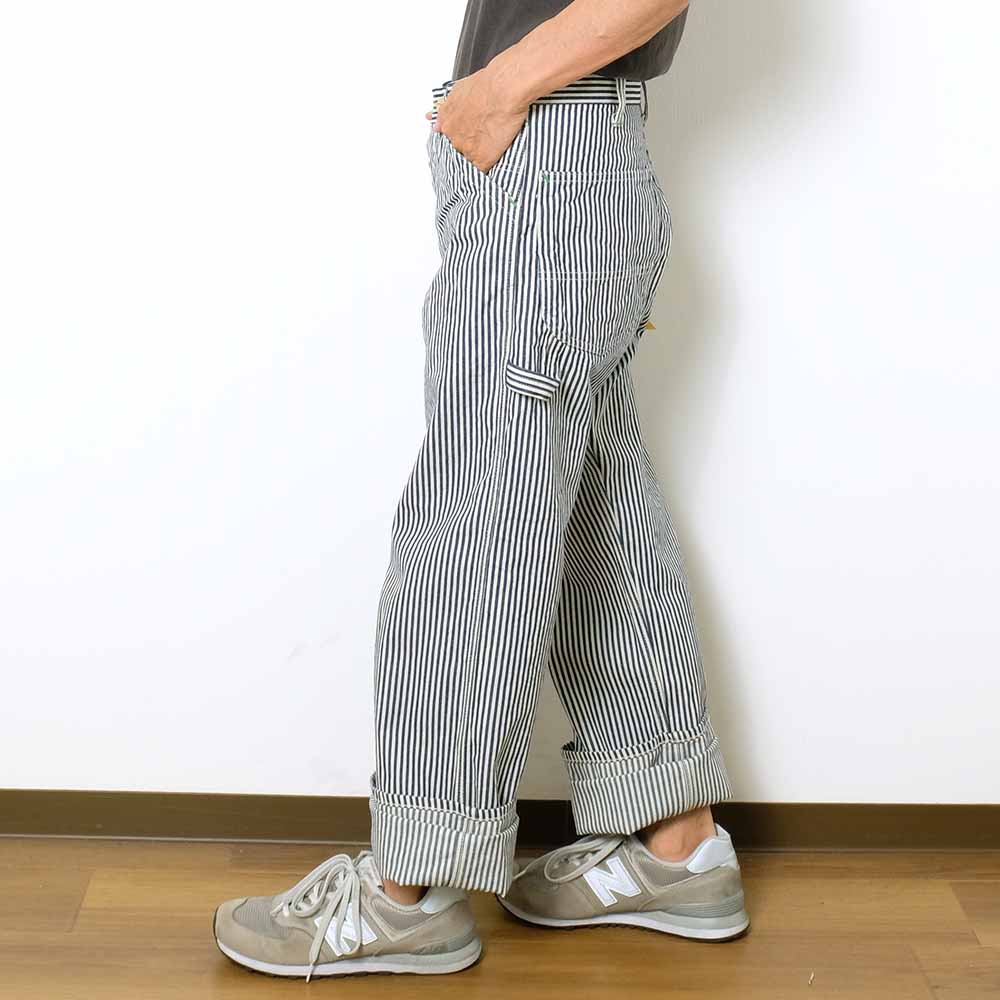 SUGAR CANE<br>11oz.HICKORY STRIPE WORK PANTS<br>SC41823