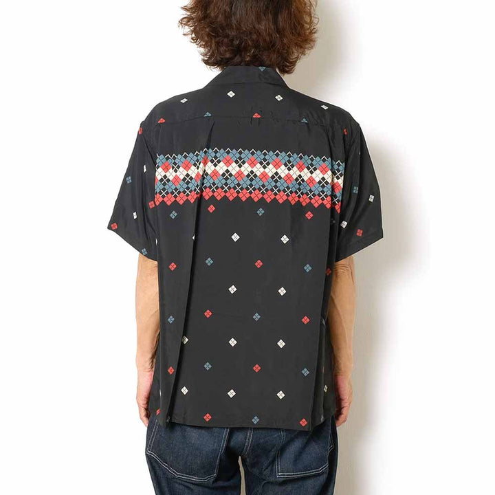 STAR OF HOLLYWOOD HIGH DENSITY RAYON S/S OPEN SHIRT ARGYLE SH38879