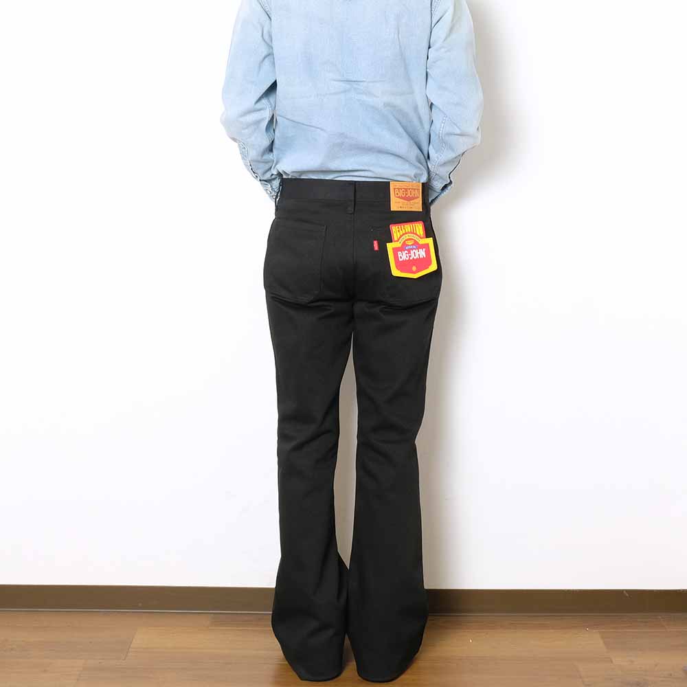 BIG JOHN - BUTTON UP BELL BOTTOM BLACK - MH402B-61A
