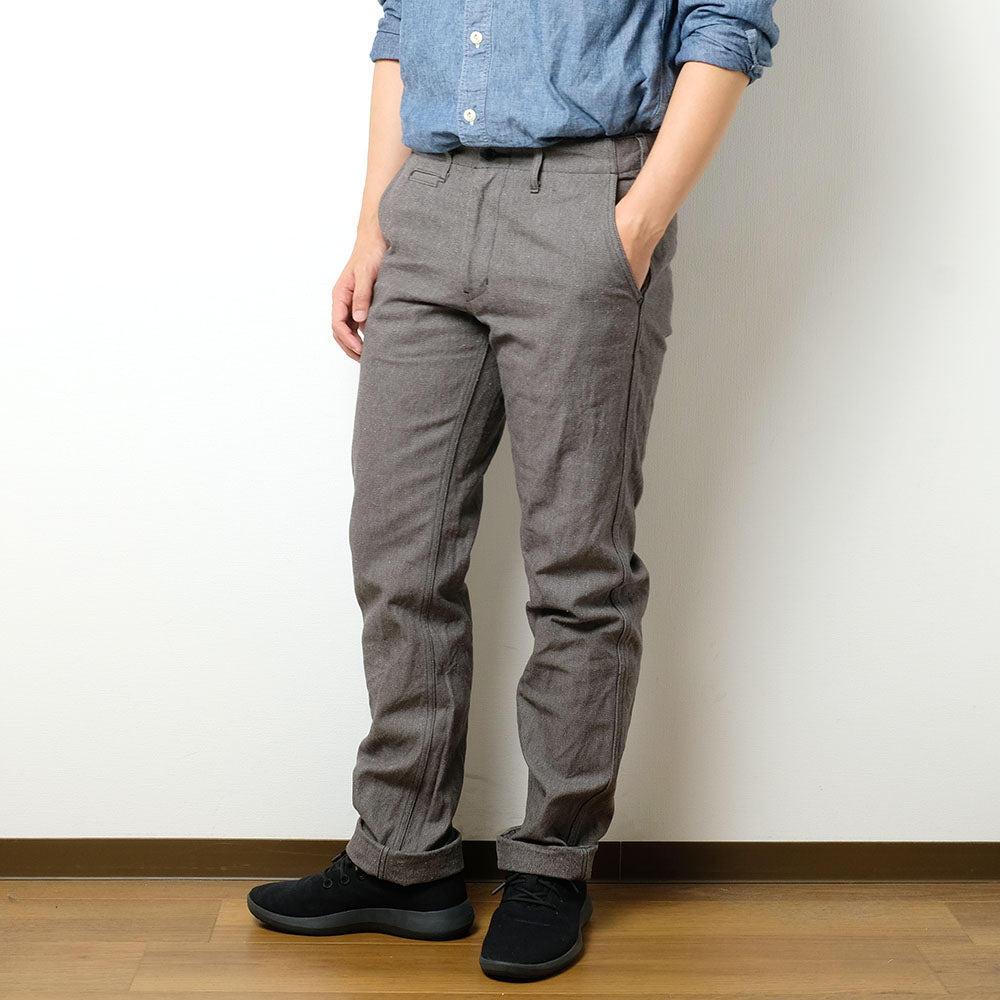 BURGUS PLUS - Lot.401Z Zip Fly - Twisted Heather Heavy Serge Trousers - 401Z-71