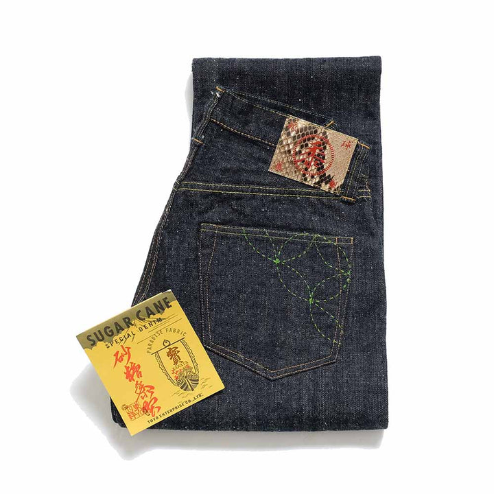 Sugar Cane - 14oz. The Sugar Cane Fiber Denim Ryukyu-ai Mixture Indigo Left Hand Twill - SC40301