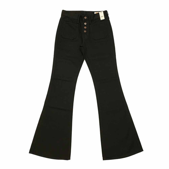 BIG JOHN - BUTTON UP BELL BOTTOM BLACK - MH402B-61A