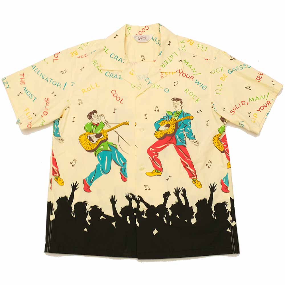 STAR OF HOLLYWOOD BROAD COTTON S/S OPEN SHIRT KING OF ROCK'NROLL SH38116