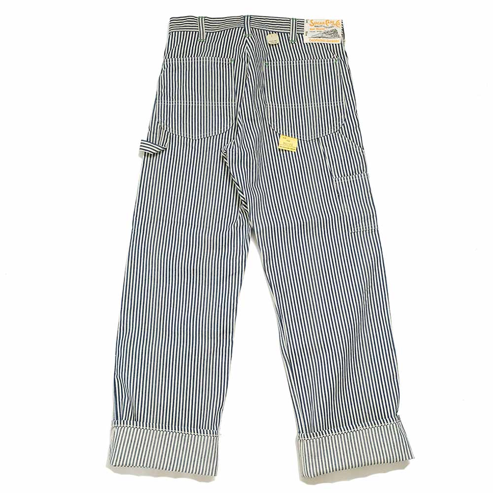 SUGAR CANE 11oz.HICKORY STRIPE WORK PANTS SC41823