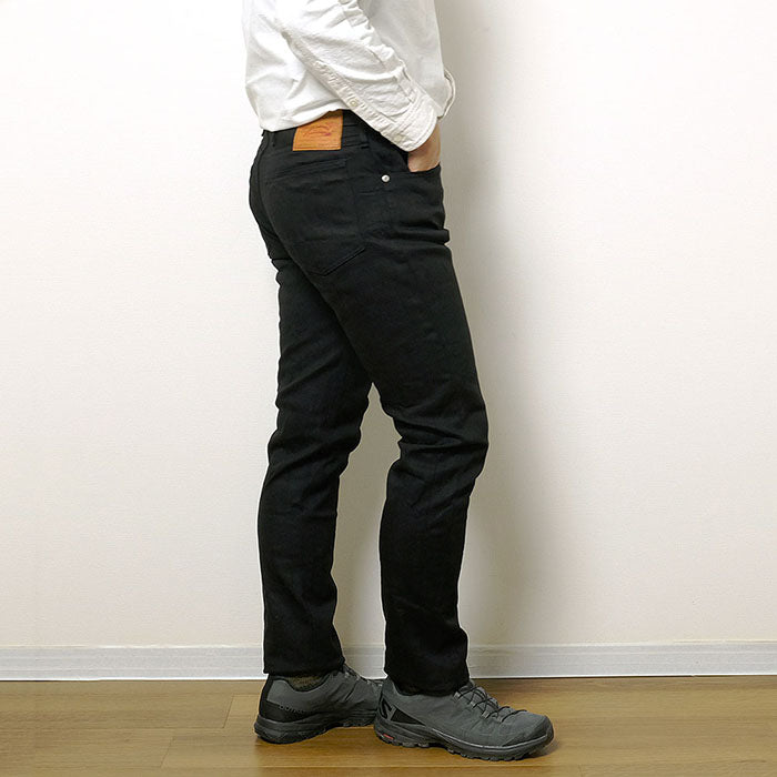 Burgus Plus - Zip Fly Tight Straight Stretch Jeans Black - 740-ST