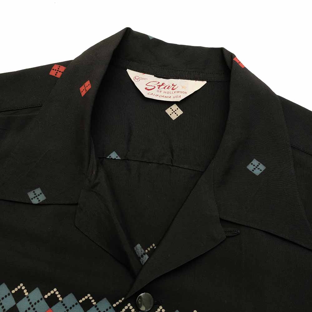 STAR OF HOLLYWOOD HIGH DENSITY RAYON S/S OPEN SHIRT ARGYLE SH38879