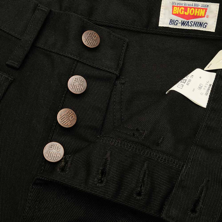 BIG JOHN - BUTTON UP BELL BOTTOM BLACK - MH402B-61A