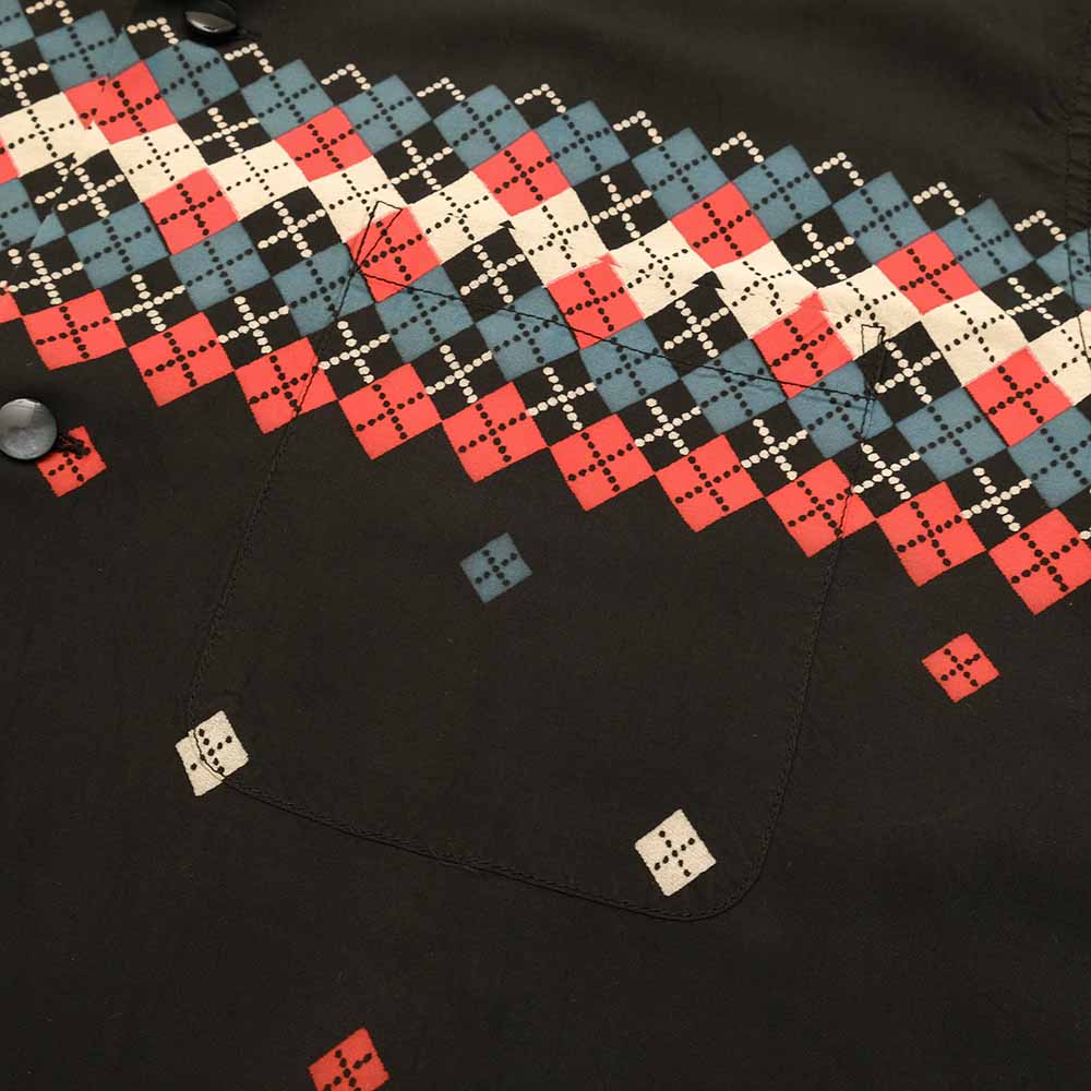 STAR OF HOLLYWOOD HIGH DENSITY RAYON S/S OPEN SHIRT ARGYLE SH38879
