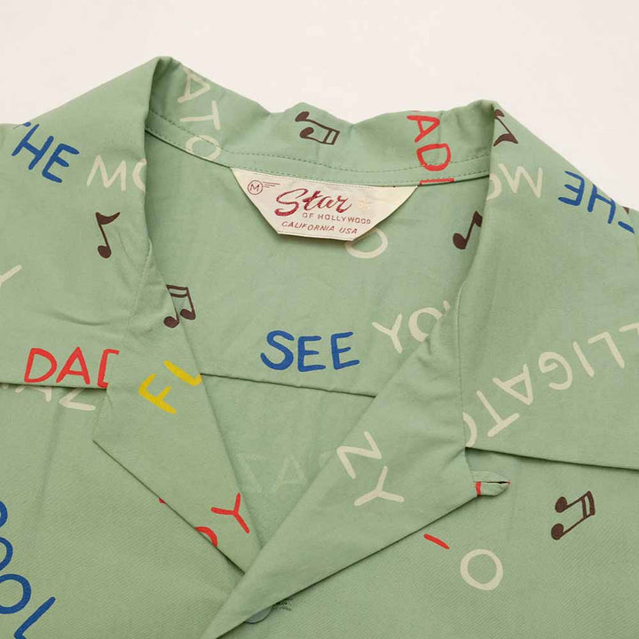 STAR OF HOLLYWOOD - COTTON S/S OPEN SHIRT - KING OF ROCK'NROLL - SH38116