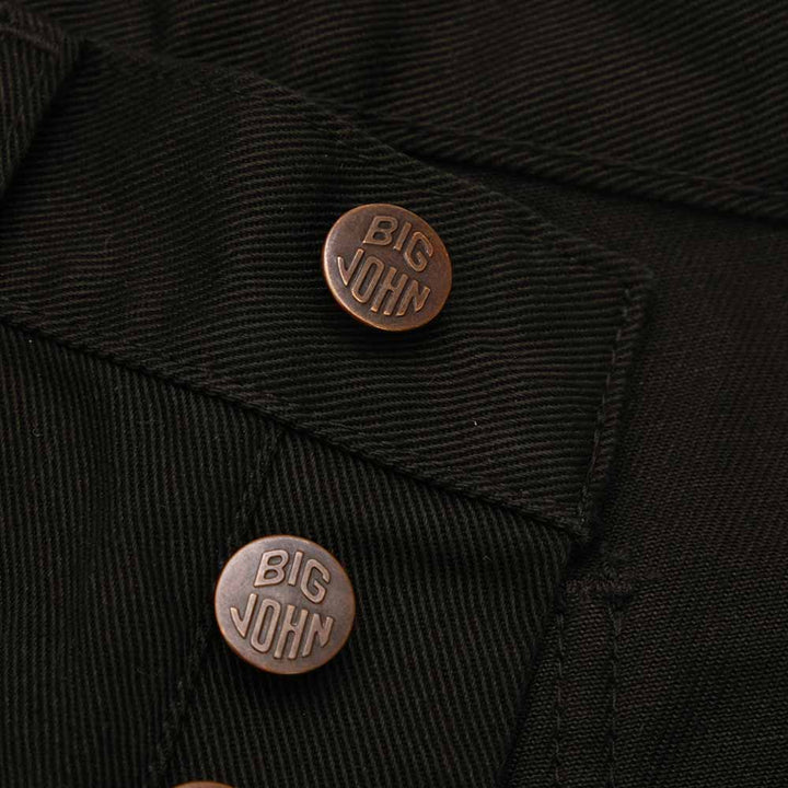 BIG JOHN - BUTTON UP BELL BOTTOM BLACK - MH402B-61A