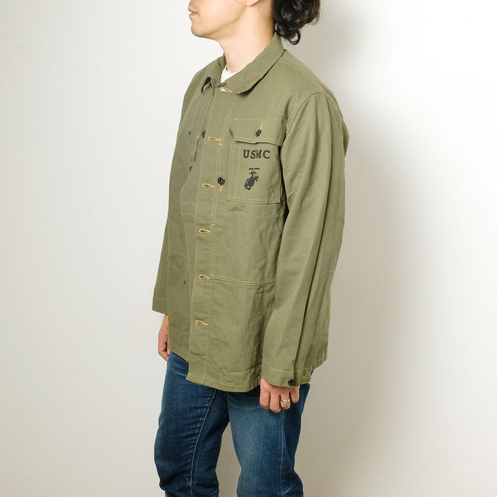BUZZ RICKSON'S - U.S. MARINE CORPS M-1944 HERRINGBONE UTILITY JACKET - BR15123