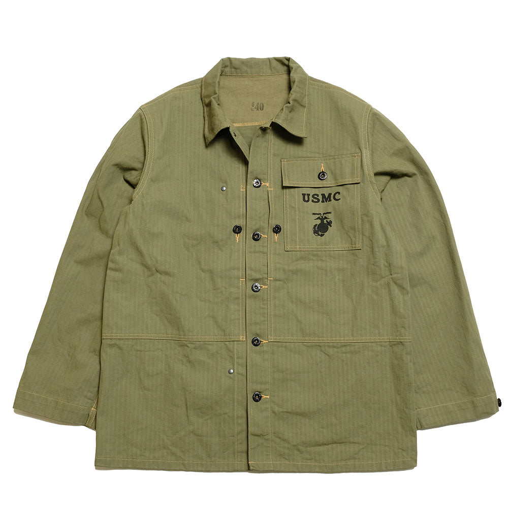 BUZZ RICKSON'S - U.S. MARINE CORPS M-1944 HERRINGBONE UTILITY JACKET - BR15123