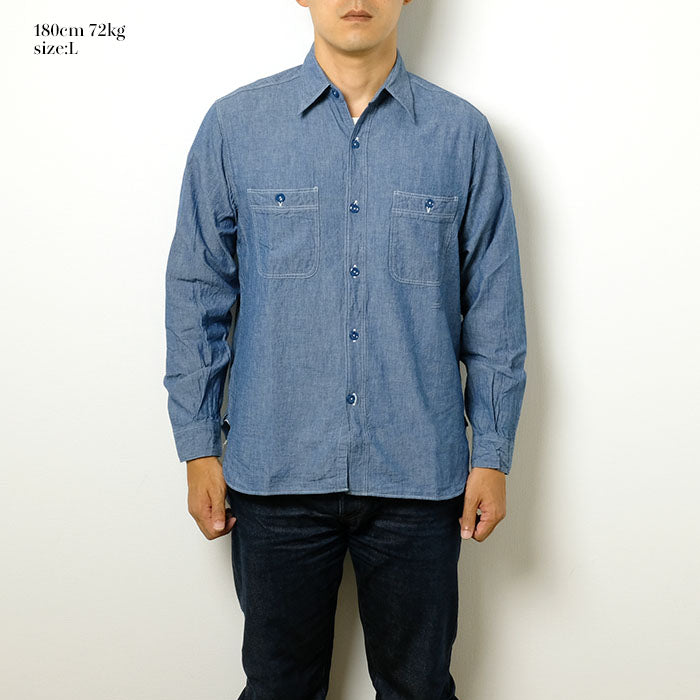 Buzz Rickson's - Blue Chambray Work Shirt - BR25995