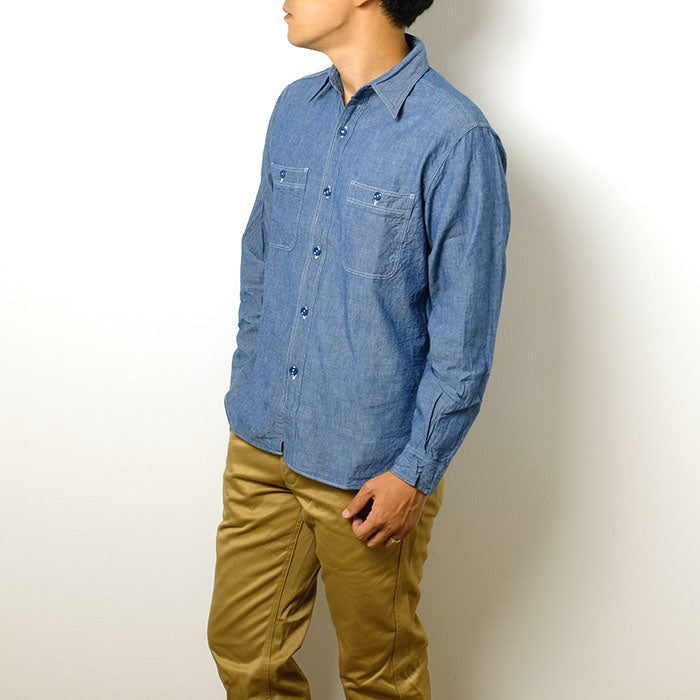 Buzz Rickson's - Blue Chambray Work Shirt - BR25995