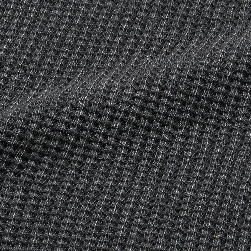 Burgus Plus - L/S Waffle Tee - Black Dye - HBP-015ID-BK