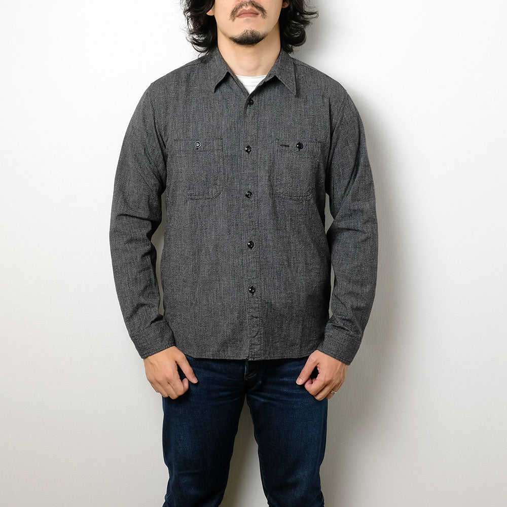BURGUS PLUS Heather Chambray Work Shirt HBP-300CHM