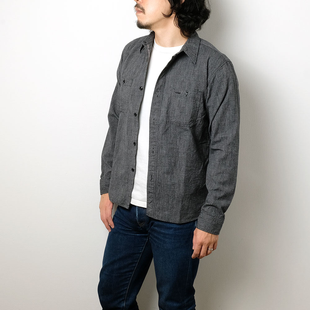 BURGUS PLUS - Heather Chambray Work Shirt - HBP-300CHM