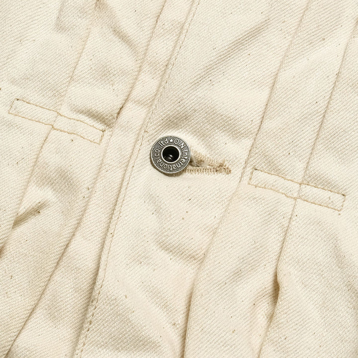 ONI DENIM<br>14oz Organic Cotton White Denim 2nd Type Denim Jacket<br>ONI-02516P