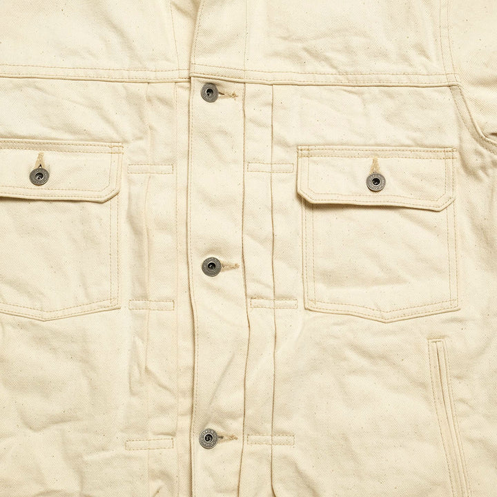 ONI DENIM<br>14oz Organic Cotton White Denim 2nd Type Denim Jacket<br>ONI-02516P
