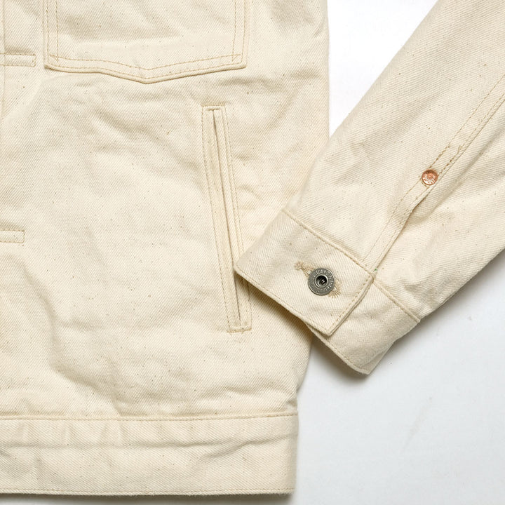 ONI DENIM<br>14oz Organic Cotton White Denim 2nd Type Denim Jacket<br>ONI-02516P