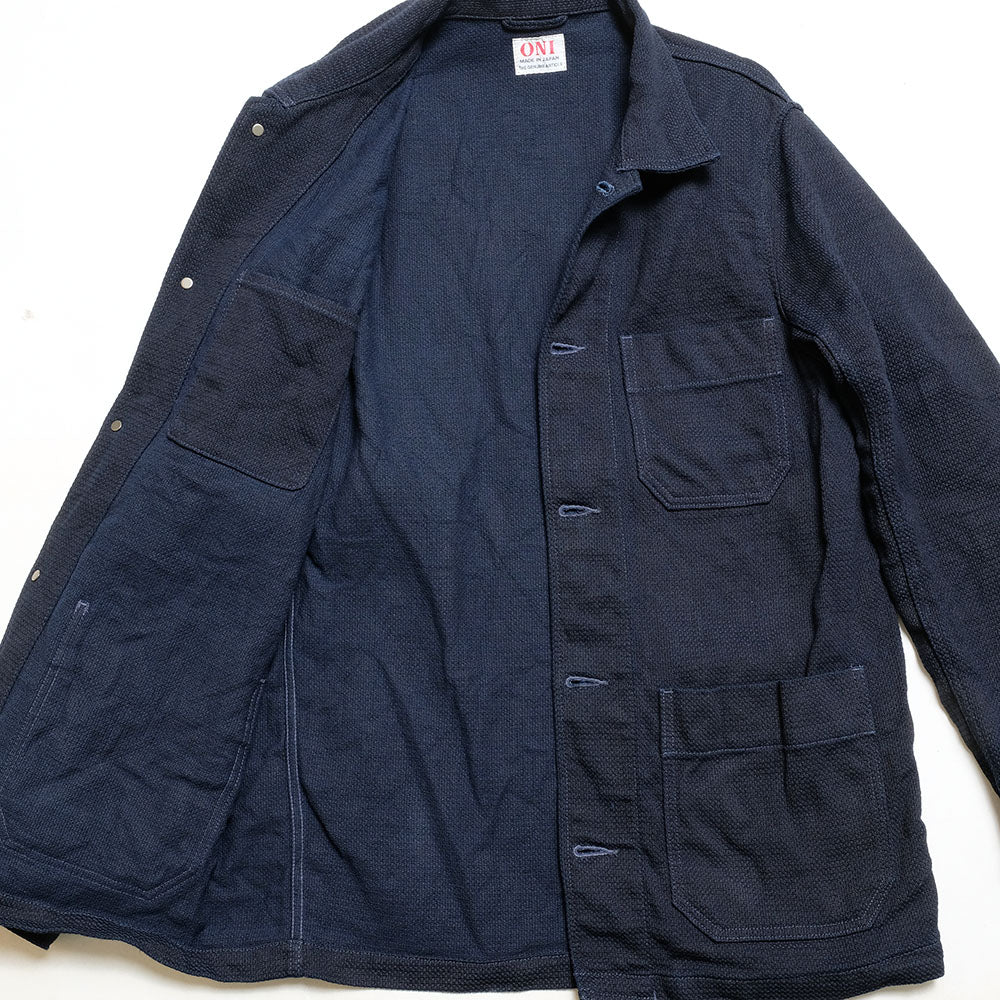 ONI DENIM Coveralls Sashiko Style Dobby, Indigo ONI-03100