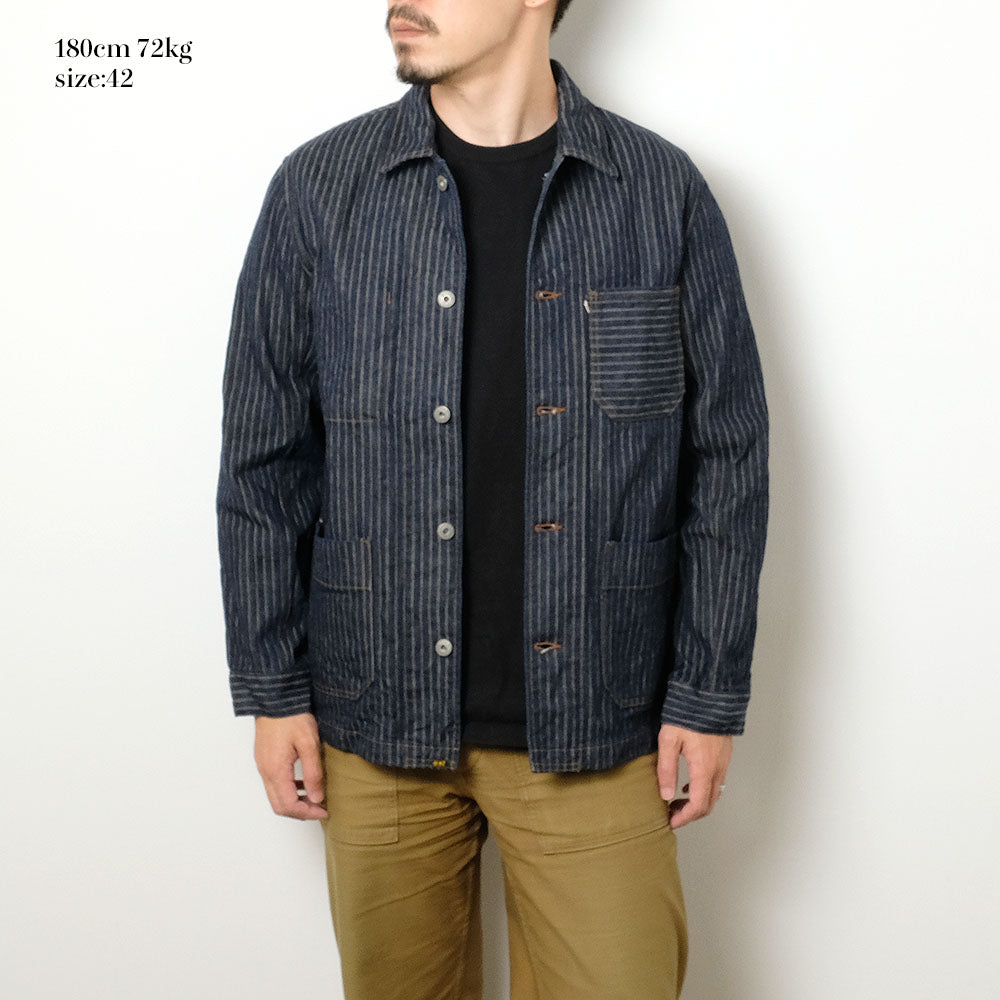 ONI DENIM - Coveralls - Drop-Needle Stitching Jacquard Striped Denim - ONI-03101HJS