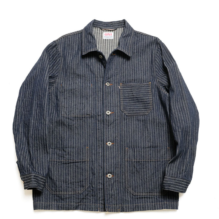 ONI DENIM - Coveralls - Drop-Needle Stitching Jacquard Striped Denim - ONI-03101HJS