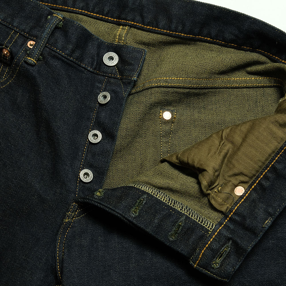 ONI DENIM Relax Tapered 15oz Stretch Denim Grayish Olive Topping ONI-122S-gro