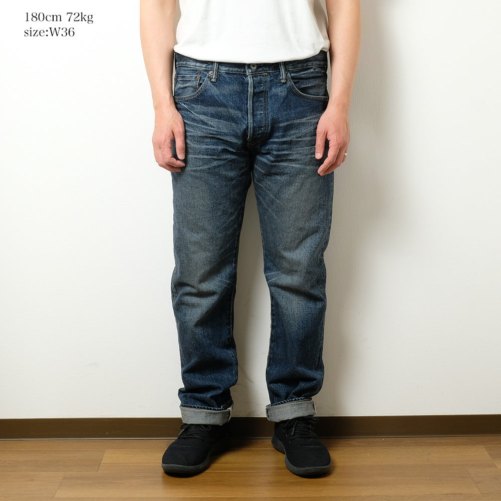 ONI DENIM Neat Straight 15oz Low TensionDenim 18month Used ONI-240-18UD
