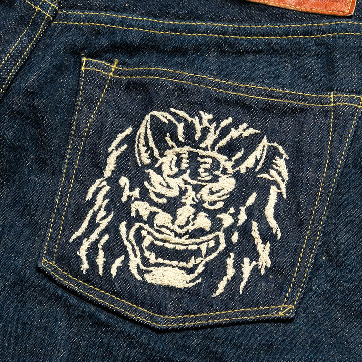 ONI DENIM - Regular Fit Straight - 20oz 鬼秘 (ONI Secret) - 鬼顔綿糸刺繍 - ONI-288ZR