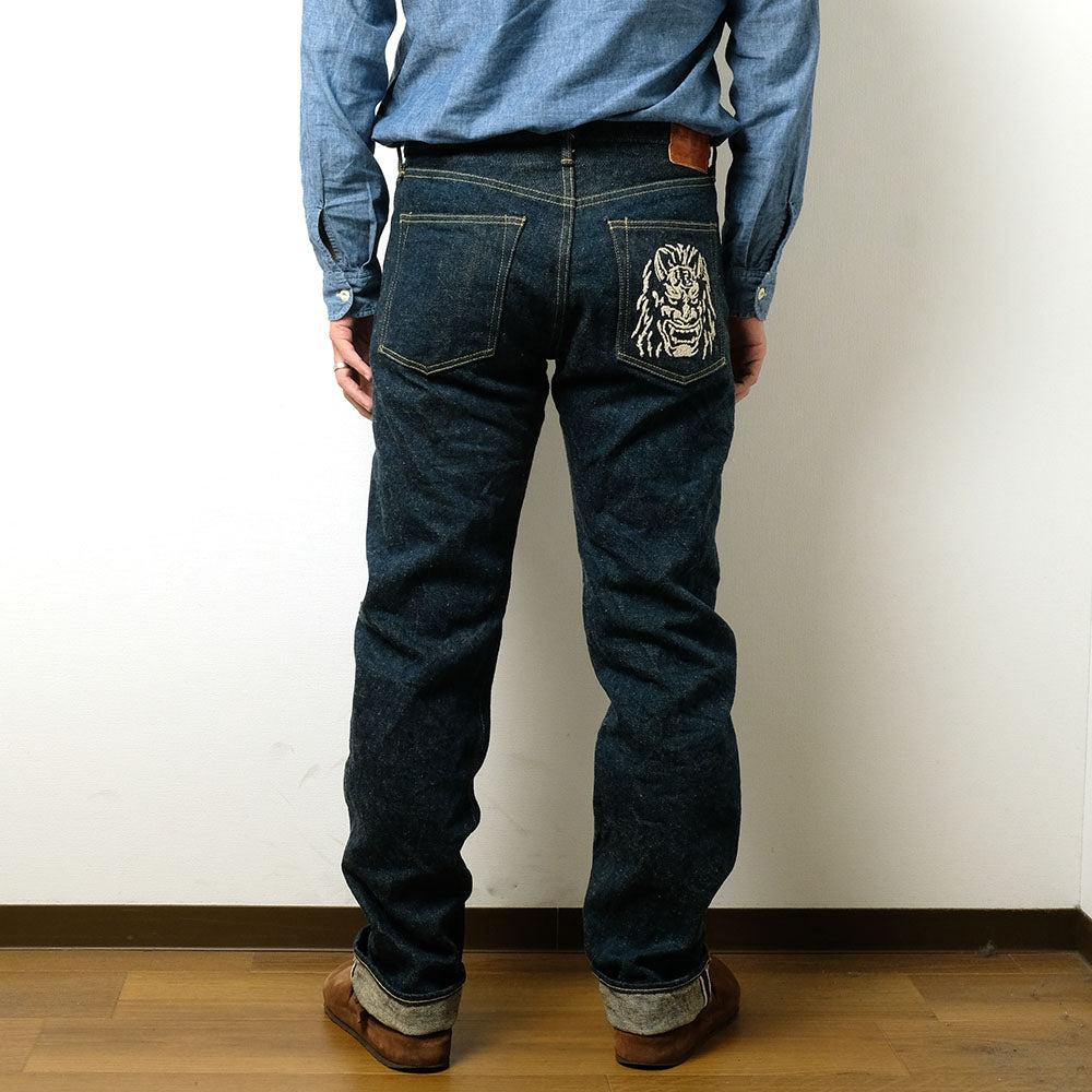 ONI DENIM - Regular Fit Straight 20oz 鬼秘 (ONI Secret) - 鬼顔綿糸刺繍 - ONI288ZR