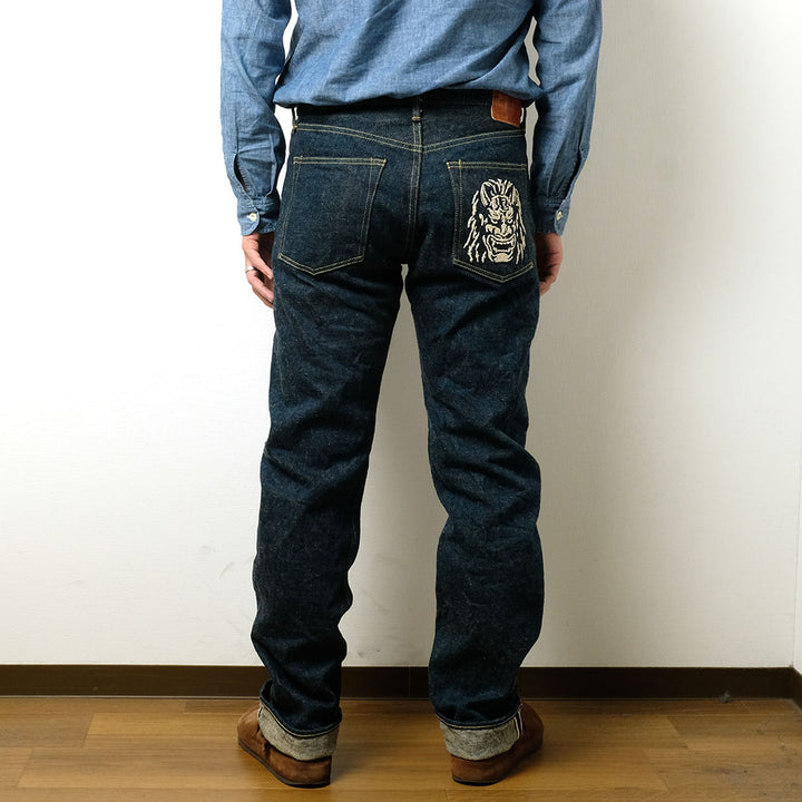 ONI DENIM - Regular Fit Straight 20oz 鬼秘 (ONI Secret) - 鬼顔綿糸刺繍 - ONI288ZR