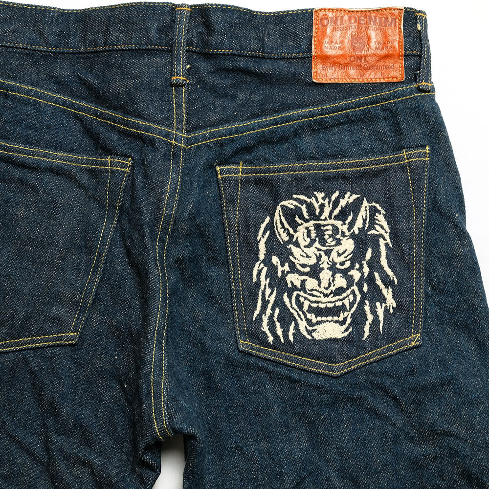 ONI DENIM - Regular Fit Straight 20oz 鬼秘 (ONI Secret) - 鬼顔綿糸刺繍 - ONI288ZR