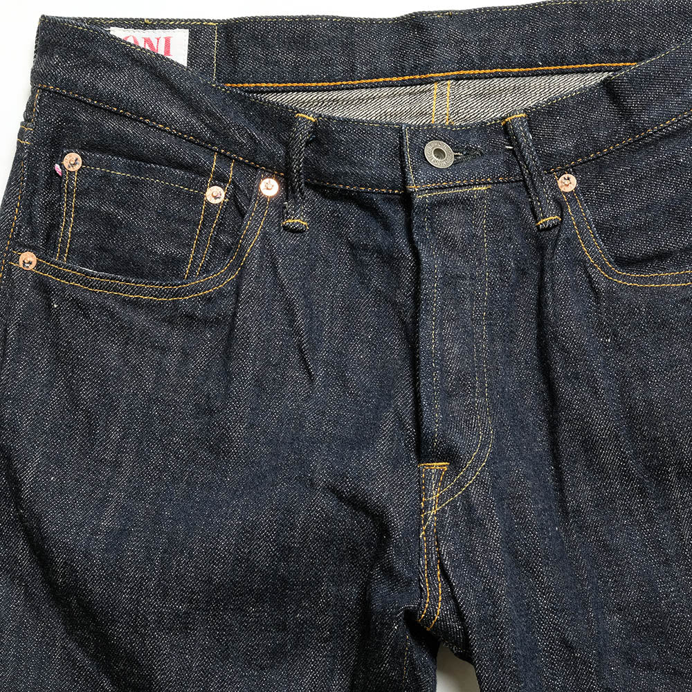 ONI DENIM<br>Semi Tight Straight 12oz Natural Indigo Denim “鬼楽II(KIRAKU-2)”<br>ONI-515
