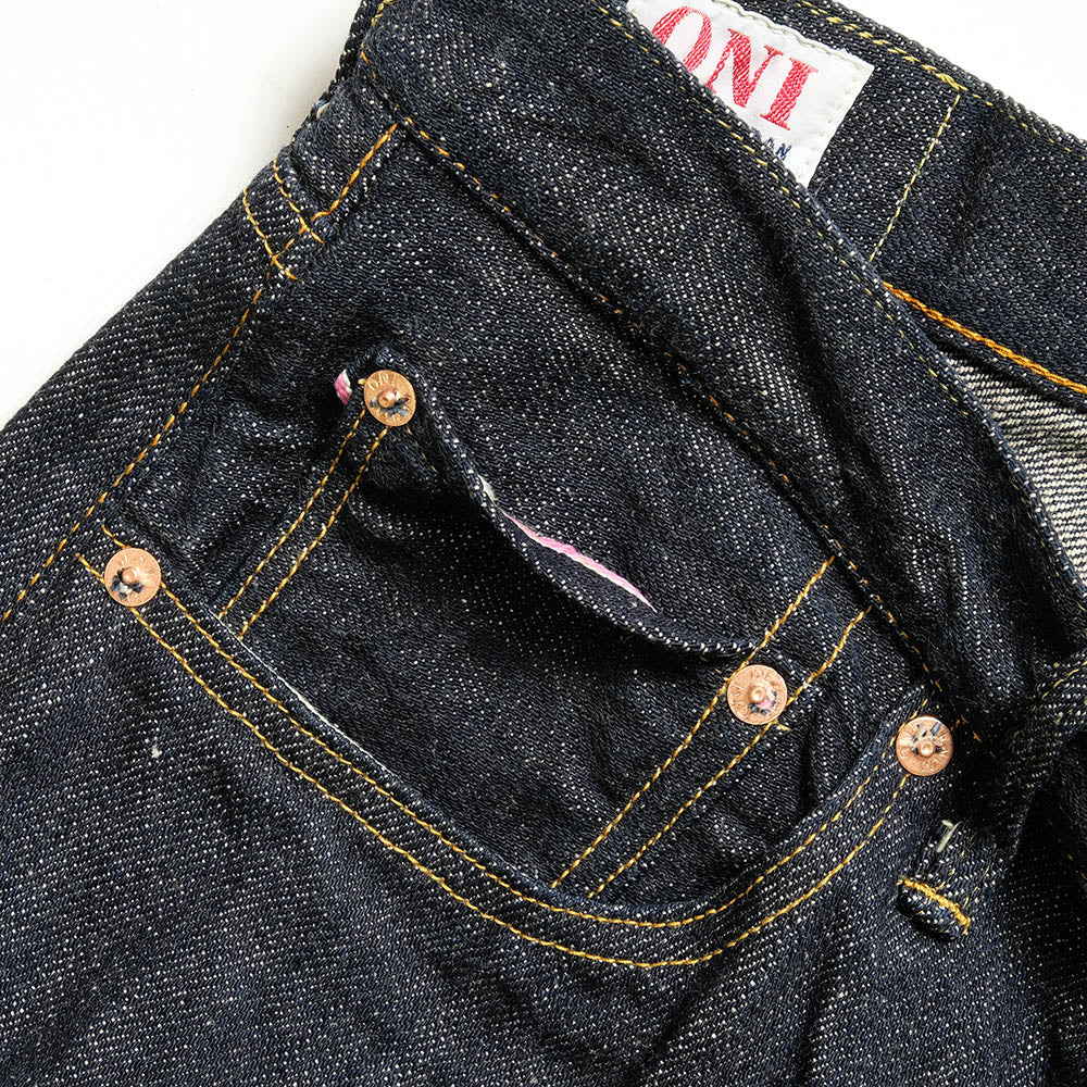 ONI DENIM<br>Semi Tight Straight 12oz Natural Indigo Denim “鬼楽II(KIRAKU-2)”<br>ONI-515