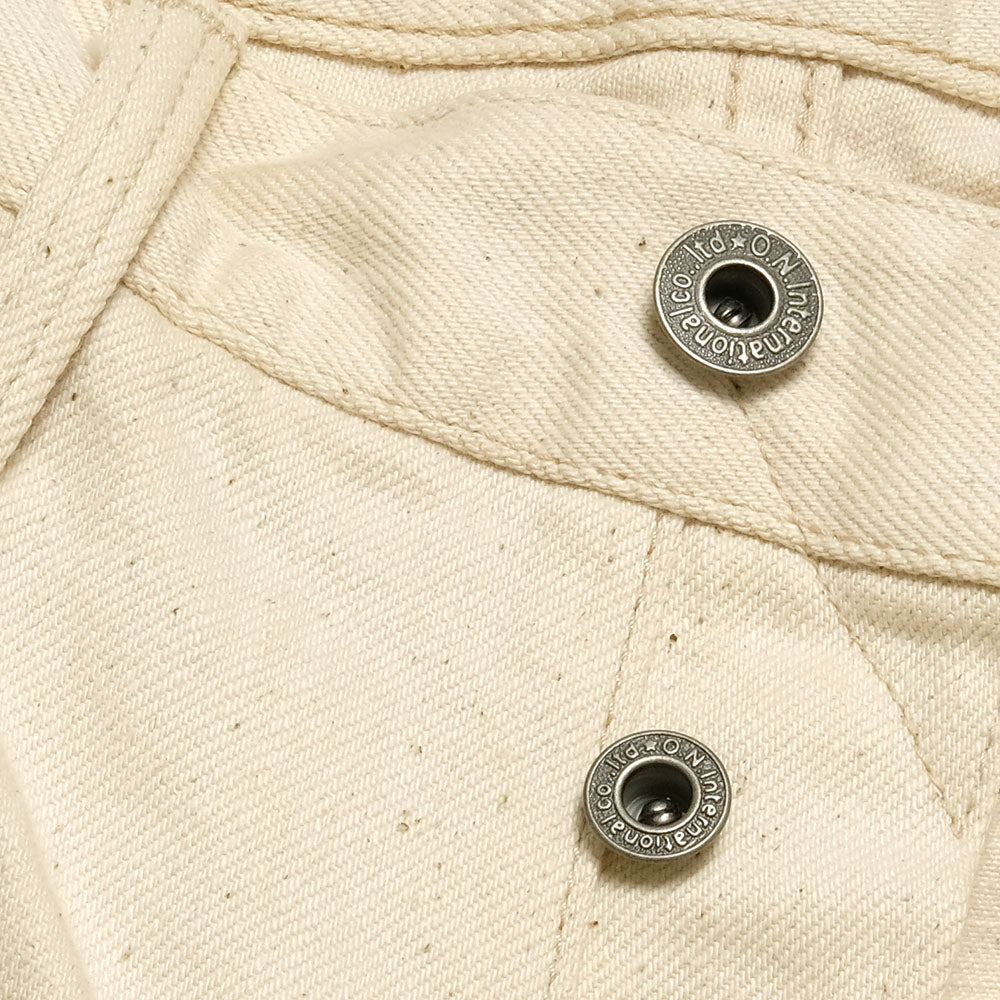 ONI DENIM<br>Semi Tight Straight 14oz Organic Cotton White Denim<br>ONI-546