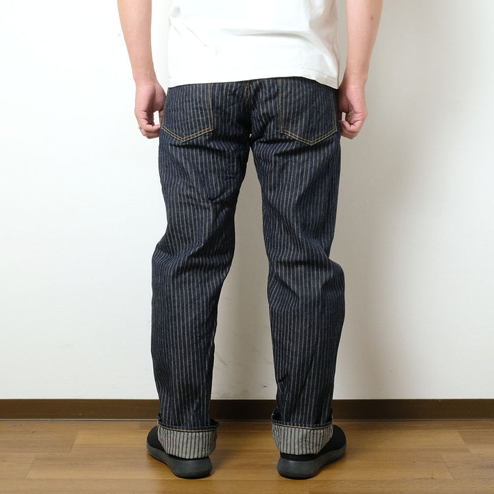 ONI DENIM - Relax Straight - Drop-Needle Stitching Jacquard Striped Denim - ONI022-HJS