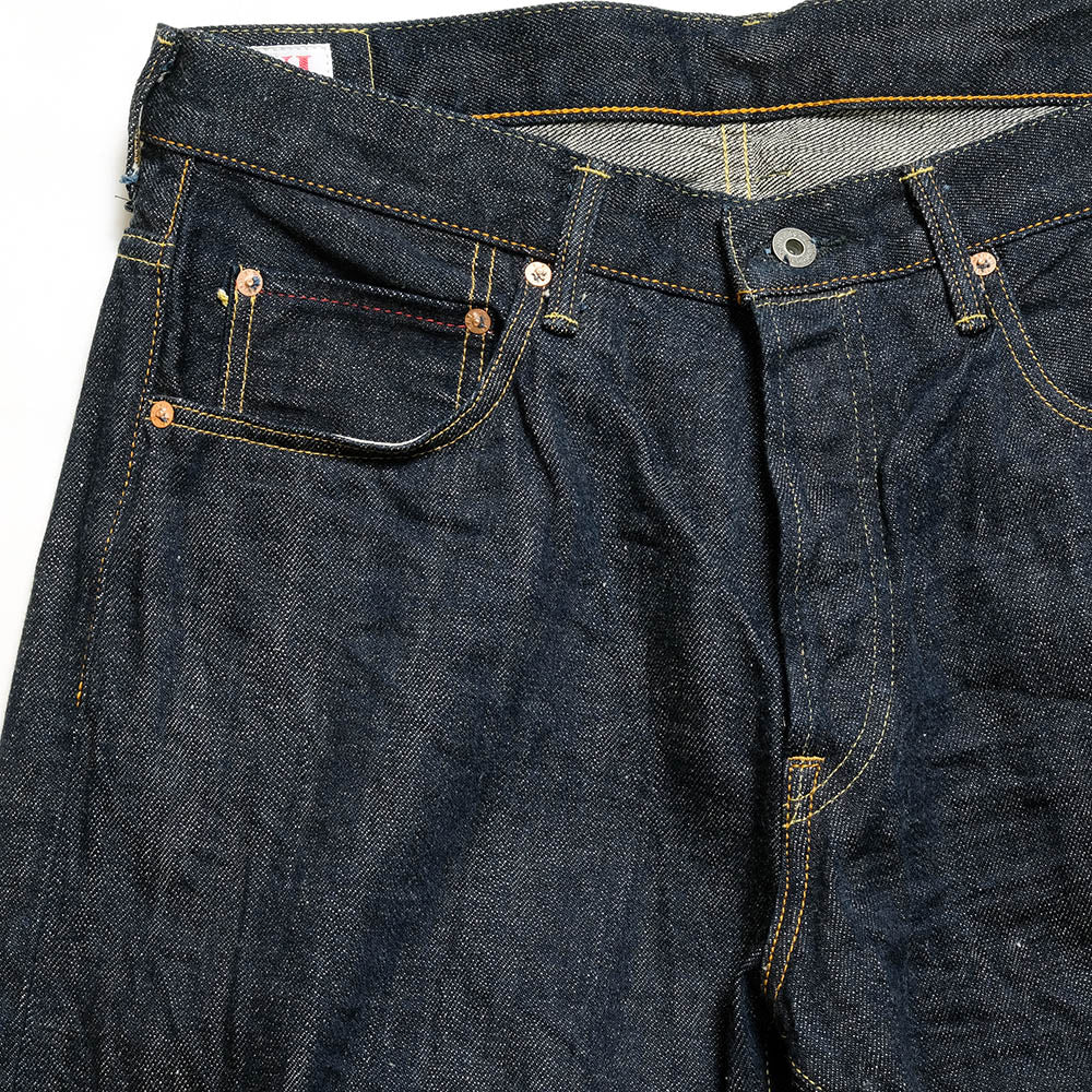 ONI DENIM - Wide Straight 12oz Natural Indigo KIRAKU Selvedge Denim - ONI202-KIRA