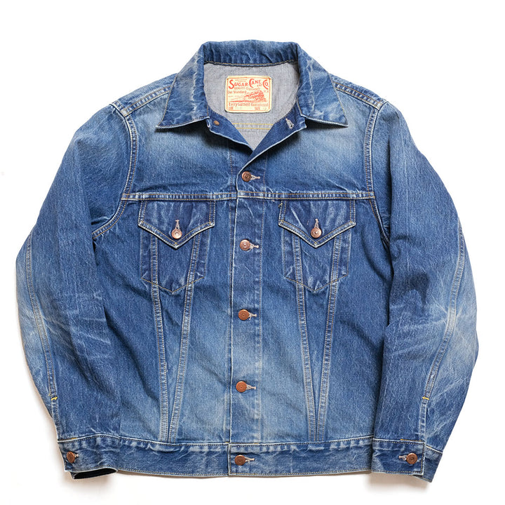 SUGAR CANE - 14oz. DENIM JACKET - 1962 AGED MODEL - SC11962SW