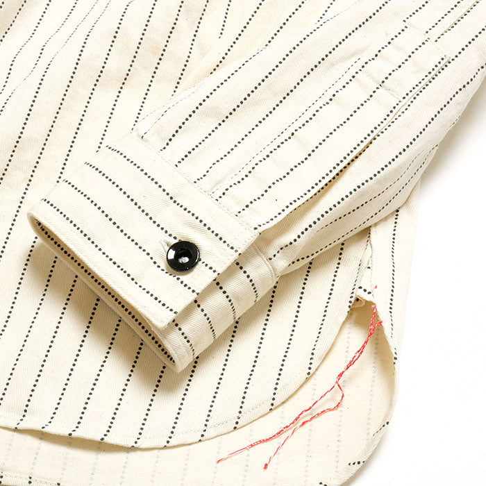 Sugar Cane - Fiction Romance - 8.5oz. White Wabash Stripe Work Shirt - SC27076
