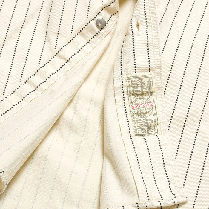 Sugar Cane - Fiction Romance - 8.5oz. White Wabash Stripe Work Shirt - SC27076