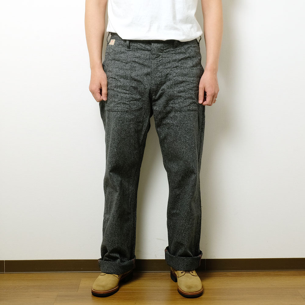SUGAR CANE - 9oz. BLACK COVERT ENGINEER PANTS - SC41825